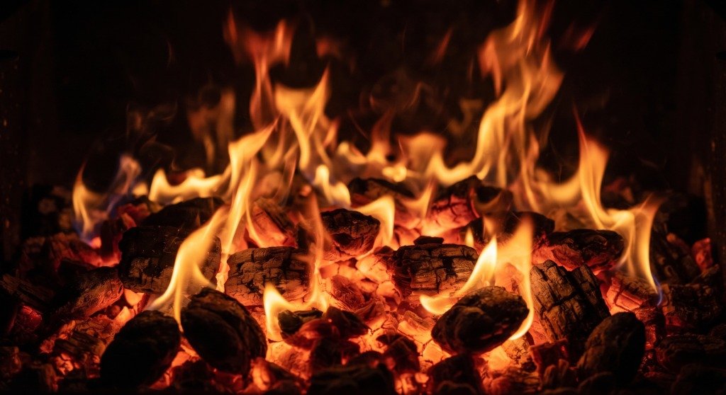 Grill Vibes charcoal flames and embers